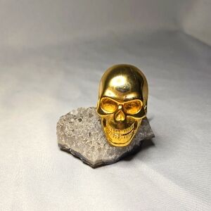 Gold Skull Accent Ring